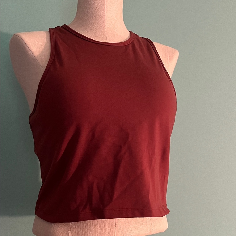 Senita athletics  Crop Tank Top rust colored XL